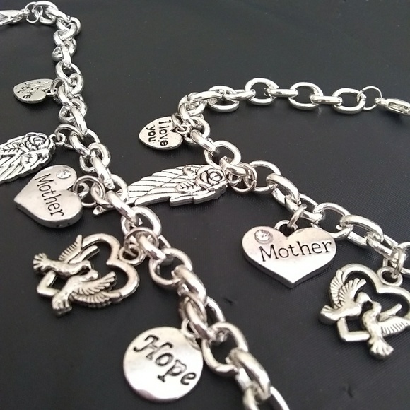 New Elegant Silver Mother Love You Hope Bracelet - Picture 6 of 8